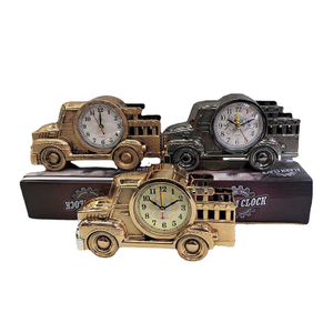 Vintage Creative Pen Holder Classic Car Alarm Clock